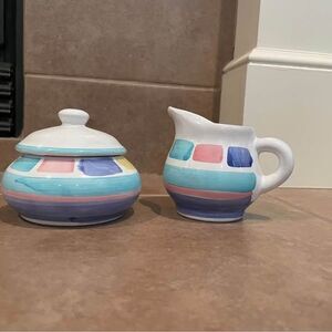 Caleca Color Blocks Cream and Sugar